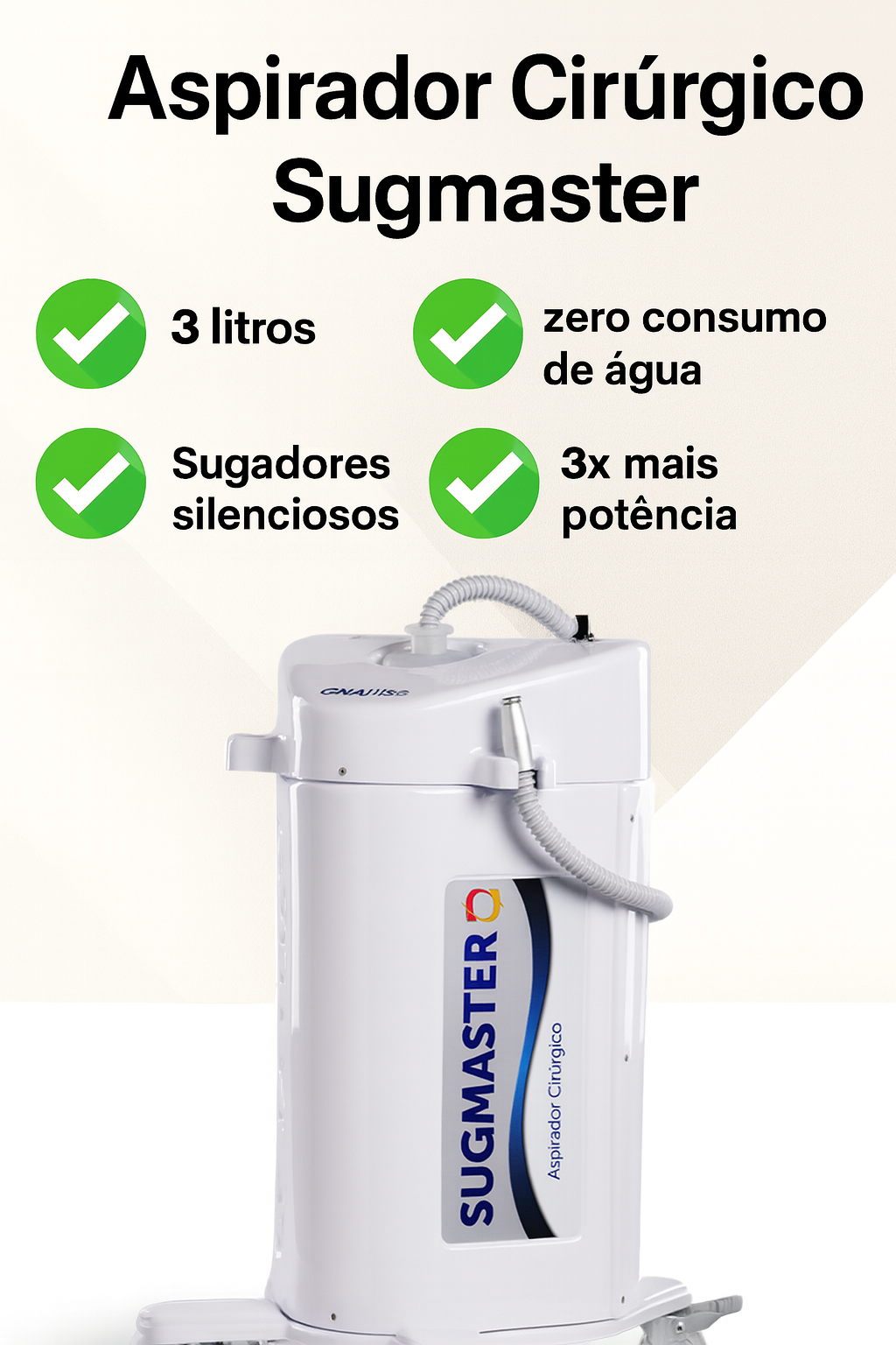 Aspirador Cirúrgico Sugmaster em Detalhe